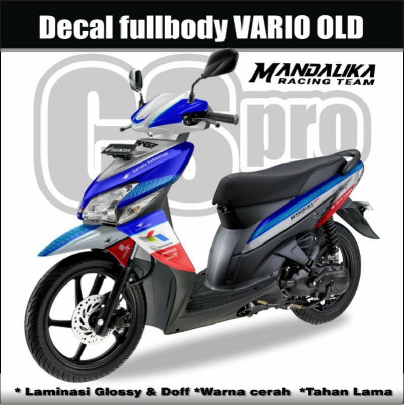 DECAL FULL BODY MOTOR HONDA VARIO OLD PERTAMINA MANDALIKA