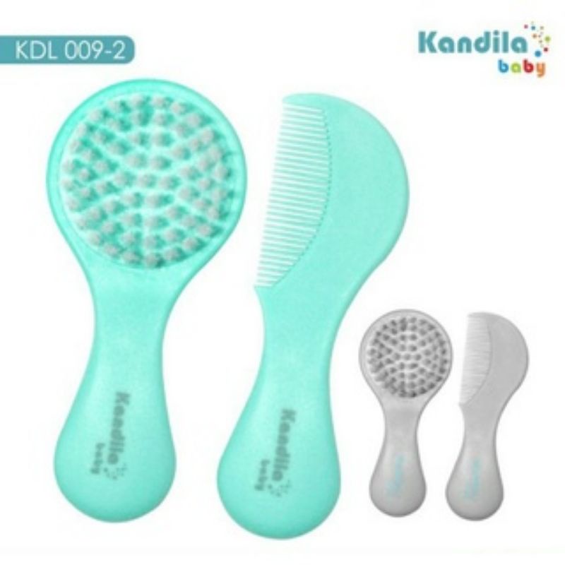 Kandila Baby Comb &amp; Brush Set KDL099 KDL009-2 - Kandila Sisir Bulu Lembut &amp; Sisir Bayi - Sisir Grigi