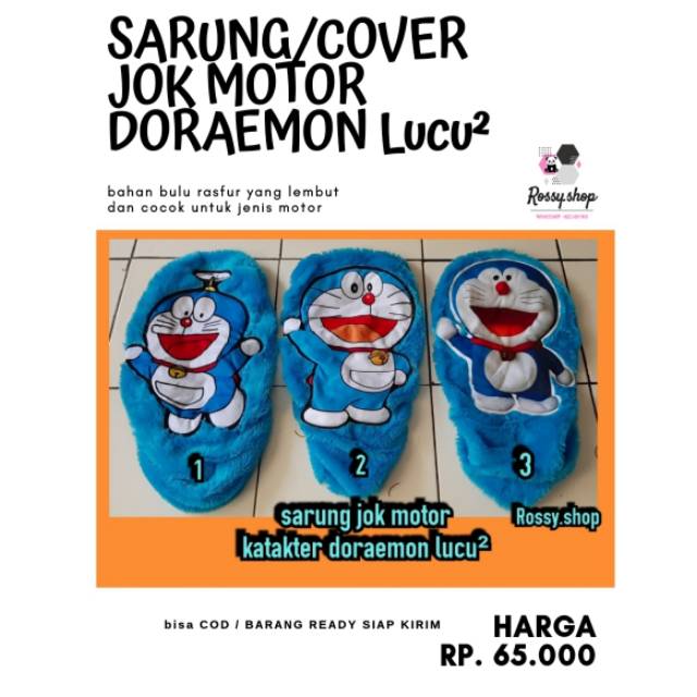 Sarung / cover  jok motor karakter doraemon lucu²