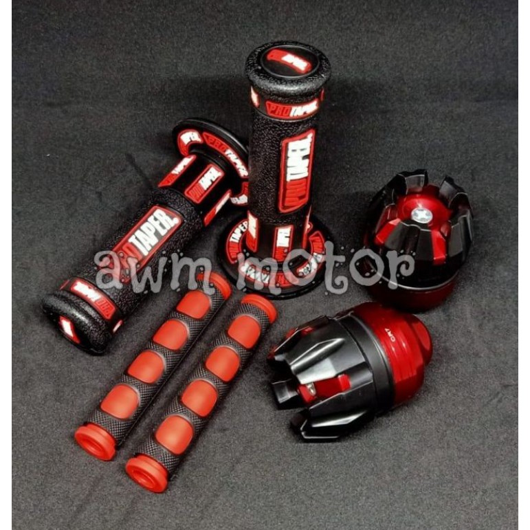 Handgrip Grip Protaper New Variasi Motor Bahan Karet Empuk + Karet Handle Rem + Jalu As Roda Depan