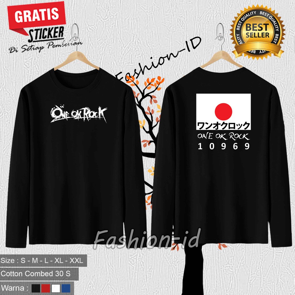 Baju Kaos Lengan Panjang ONE OK ROCK Pria Wnita Distro KAOS PRIA KEREN