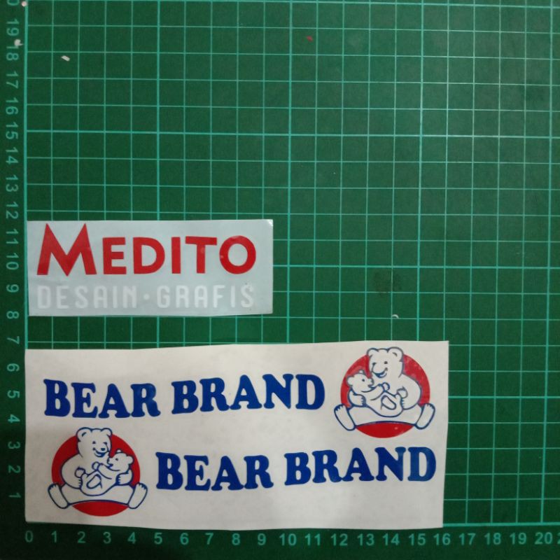 Sticker Cutting Bear Brand