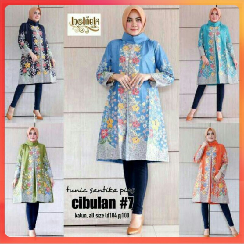 BAJU MUSLIM TUNIK BATIK UNGGUL JAYA READY UKURAN JUMBO ld 120cm