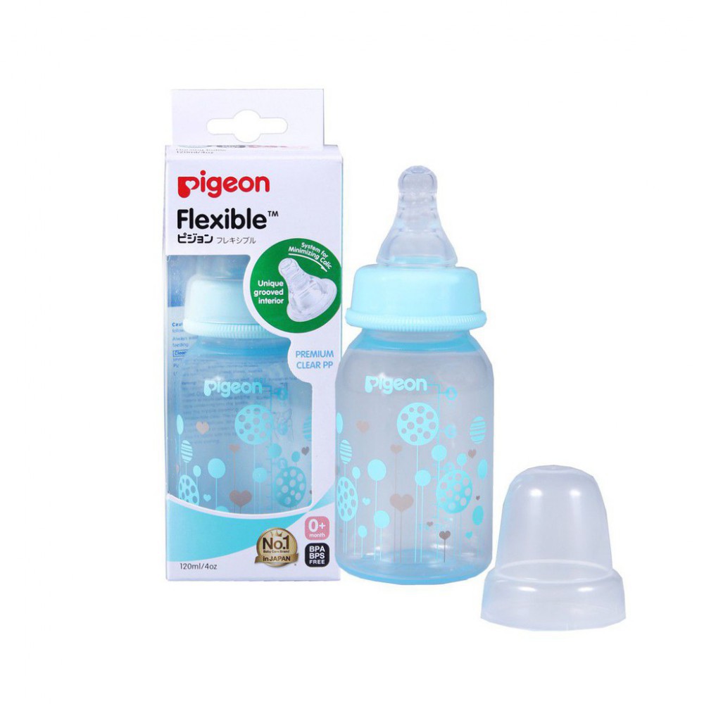 Pigeon Bottle Premium Clear PP 120ml - Blue