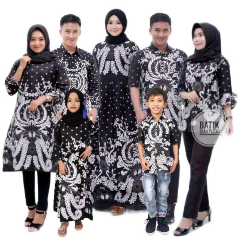 Seragam Keluarga Batik Couple Motif Gurita Putih - Batik Couple Keluarga Dan Anak Modern Terbaru 2022