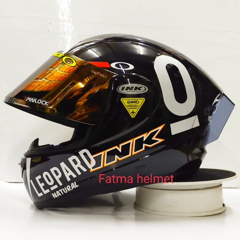 HELM INK CL-MAX PAKET GANTENG VISOR IRIDIUM (include visor ori)-B.glosy leopard