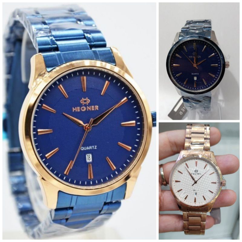 JAM TANGAN PRIA HEGNER 5001 HW5001G RANTAI ORIGINAL