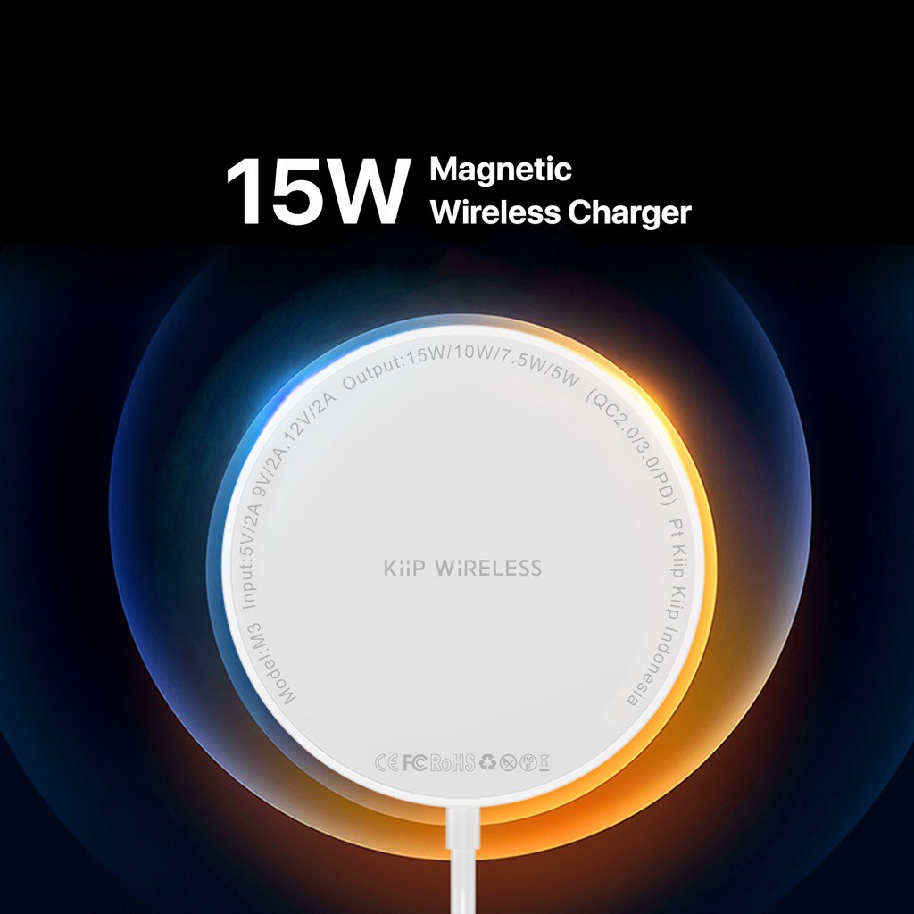 KiiP M3 WIRELESS CHARGER PAD MAGNETIC FAST CHARGING 15W