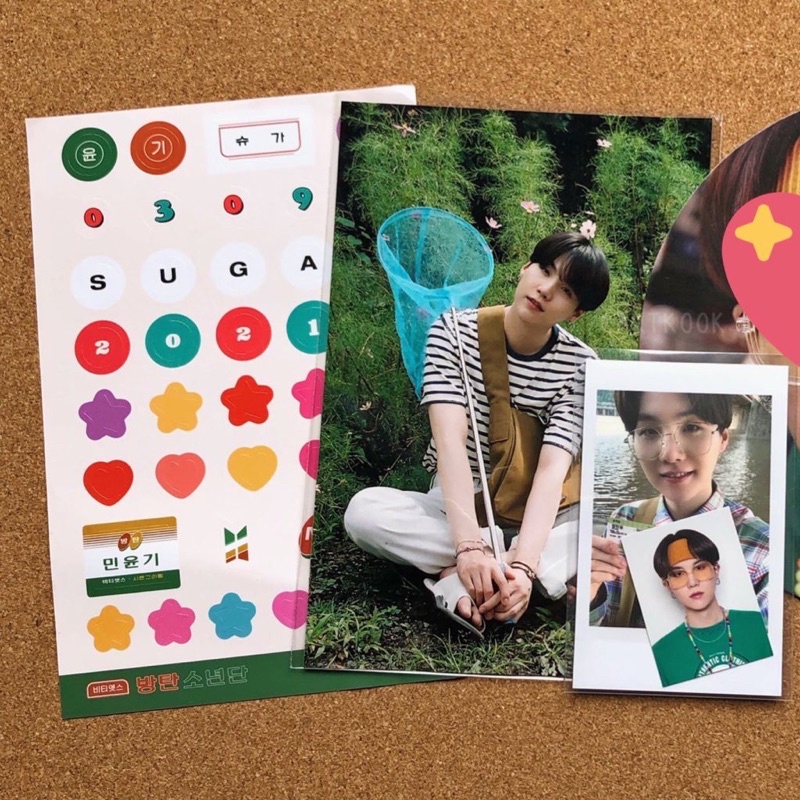 BTS SEASON GREETINGS 2021 YOONGI SET — photocard pc postcard suga sg 21 season greeting 2021 4x6 pho