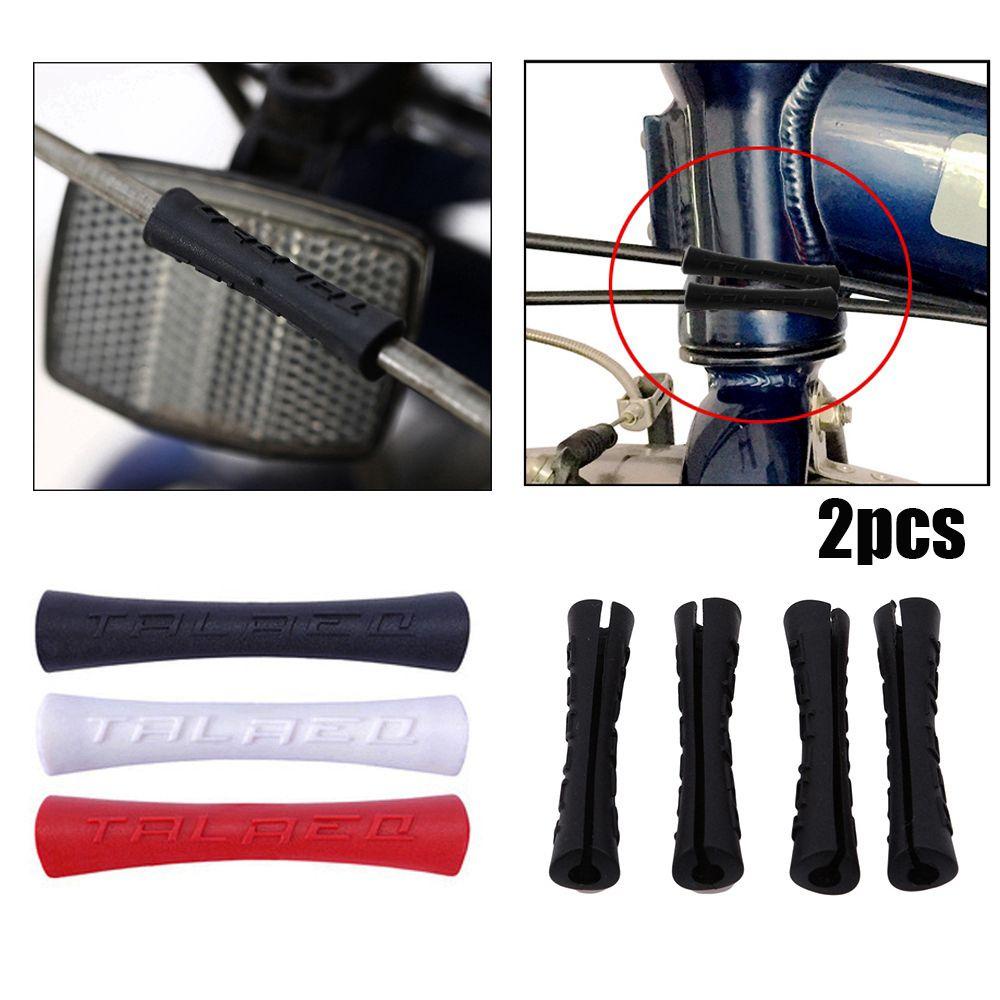 R-FLOWER 2pcs Kabel Rem Sepeda Hot Cable Guides Rem Shift Aksesoris Silikon Pelindung Garis