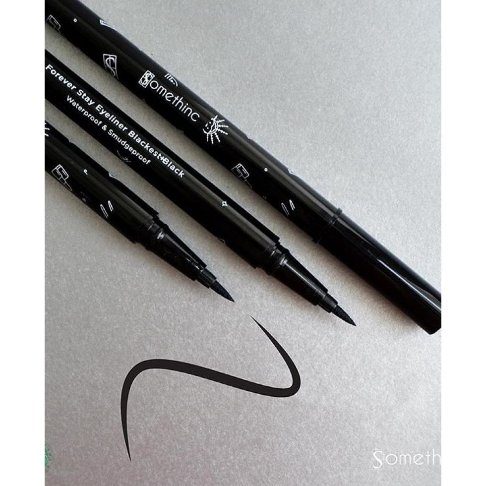 SOMETHINC Forever Stay Waterproof Liquid Eyeliner | VELVET SUGAR Dual Gel | SCANDAL Retractable Eye Liner Make Up