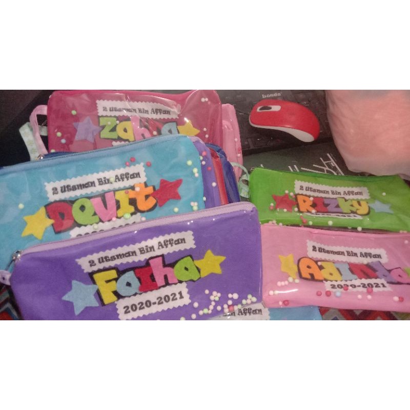 

Tempat pinsil nama Anak dan Sekolah