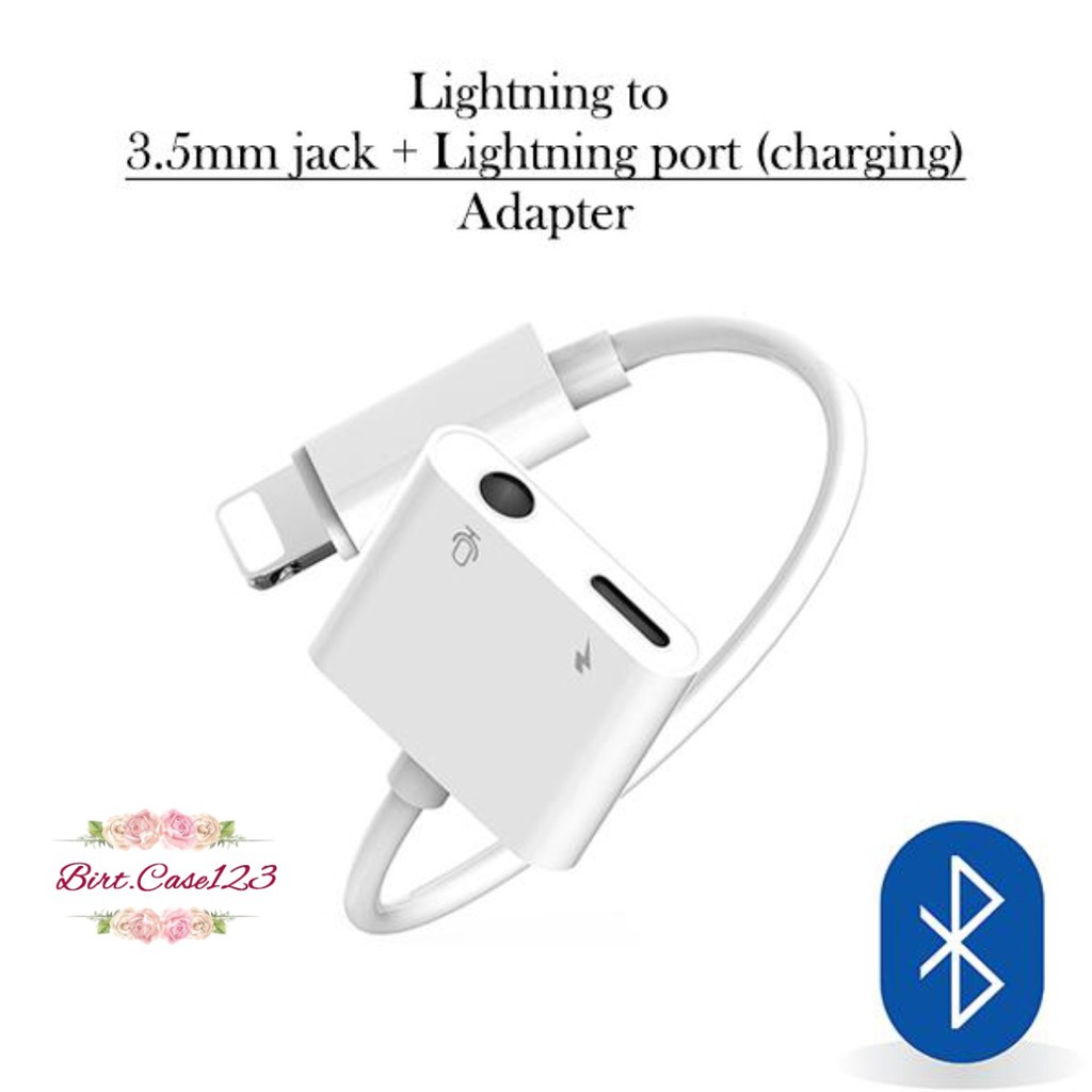 BM039 Mh030 dual conector converter spilter iPhone ligthing to jack audio 3.5MM adapter 2in1 7 7+ 8 BC1362