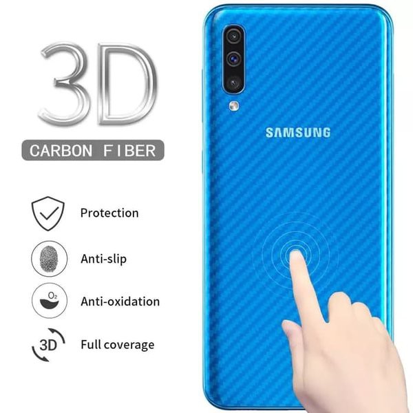 Back skin karbon atau gaskin carbon 3d samsung a50 , anti gores anti jamur anti licin