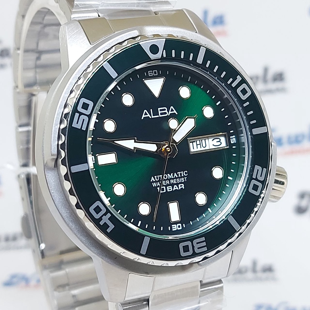 Alba Automatic AL4243X1 Tuna Green Dial - Jam Tangan Pria AL4243