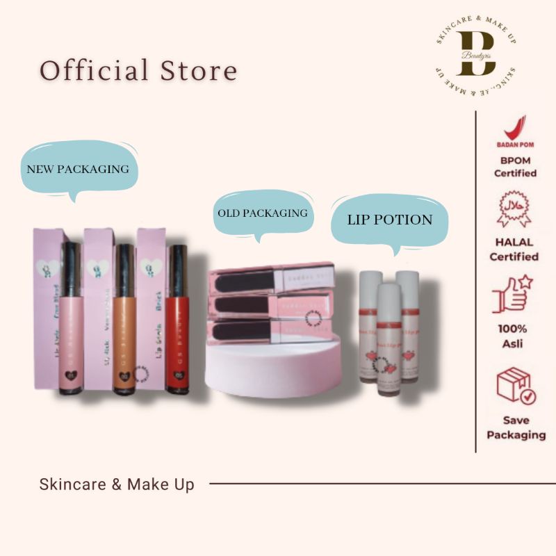 [Dist Resmi] Lip Stain Goddes Skin | Lip Potion Goddes Skin | Lip care | Lipstain Goddes Skin | Lipp