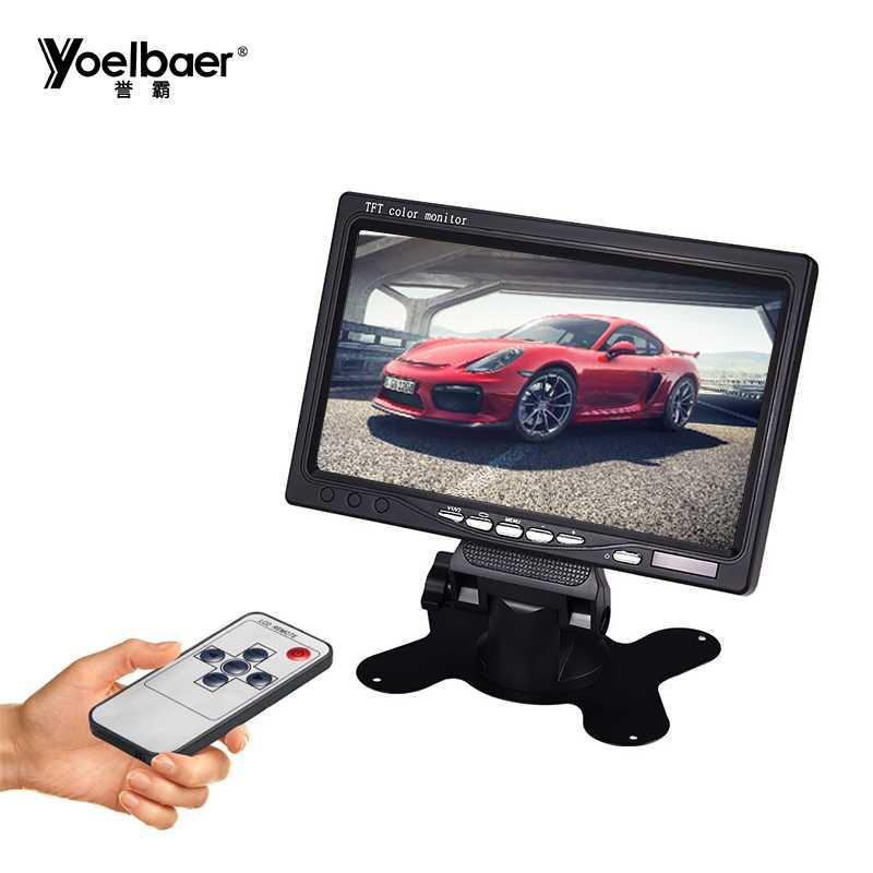 Yoelbaer Layar Monitor Mobil TFT LCD 7 Inch - C-T703 [Hitam]