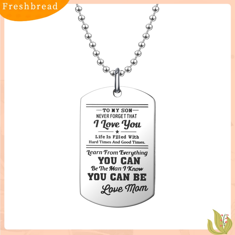 Terlaris Fashion Men Dog Tag Caving Letters Pendant Chain Necklace Key Ring Jewelry Gift