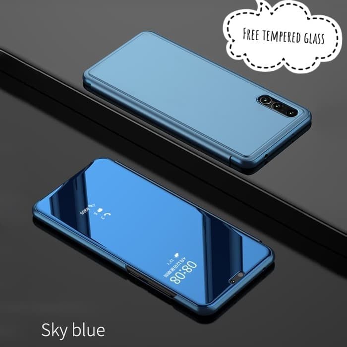 Samsung Galaxy A50s Clear View Standing Cover Flip Mirror Case