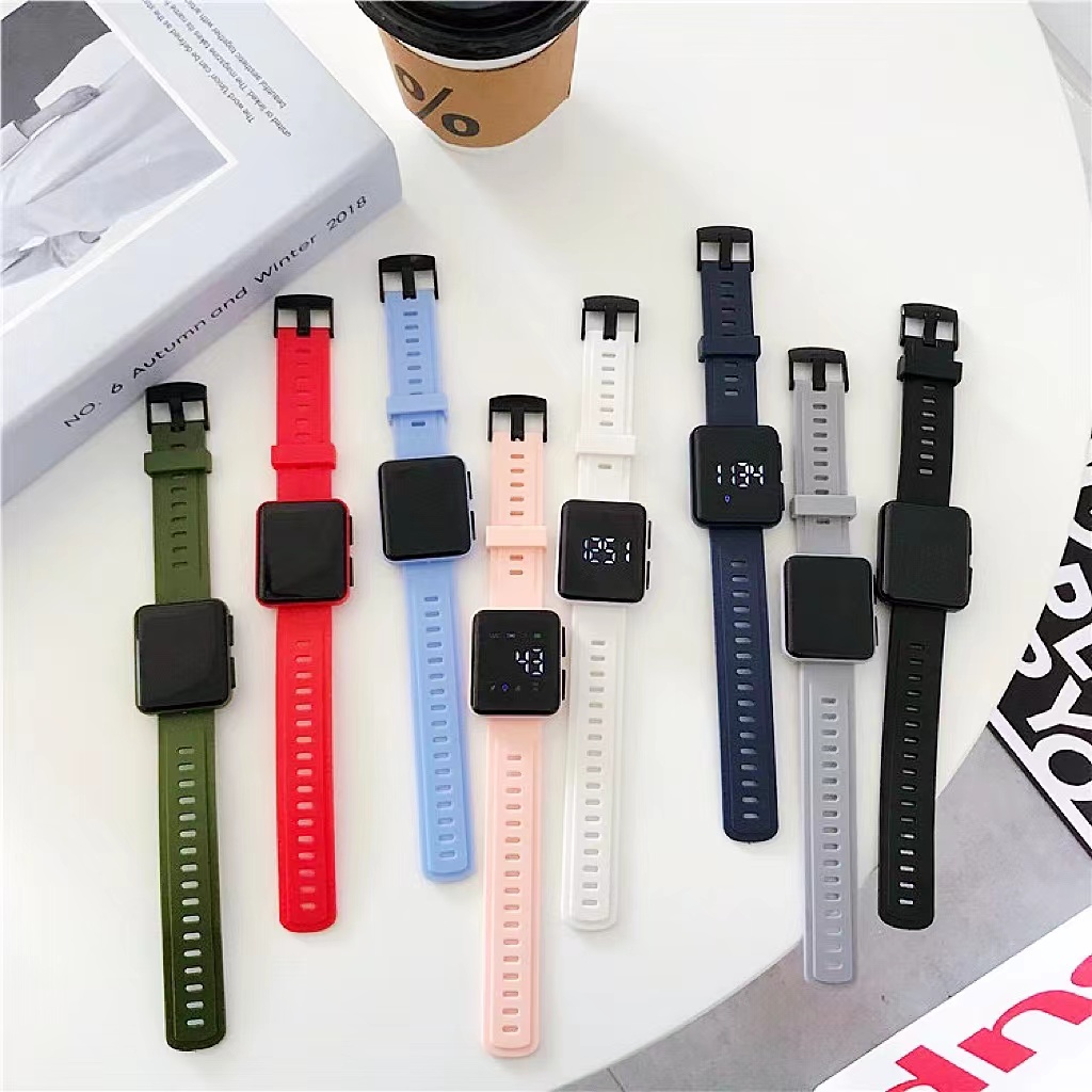 COD✅ Jam Tangan Digital Wanita Pria LED Watch Anti Air Rubber Couple Electronic Fashion Murah   S1204