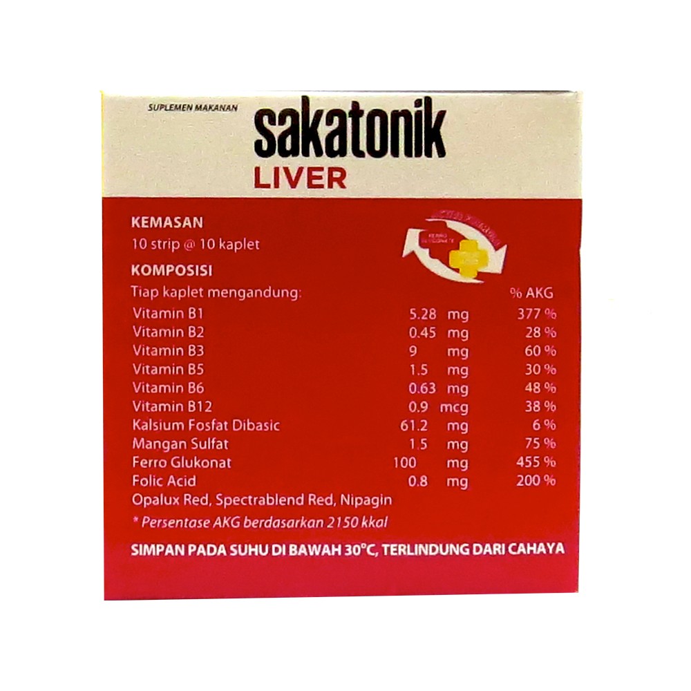 Sakatonik Activ Kaplet Strip - Vitamin Penambah Darah