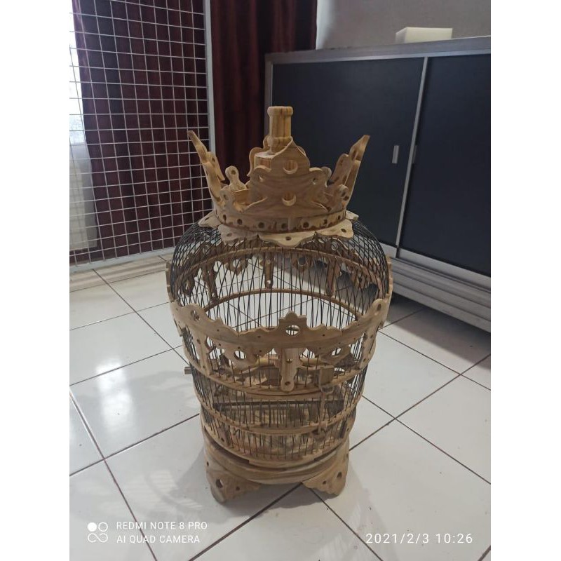 Sangkar jemur perkutut kayu jati