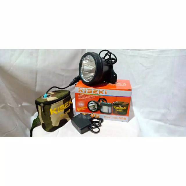 Senter Kepala 100 watt Kiseki CK 598 Power Bank Murah Headlamp bisa pakai Aki