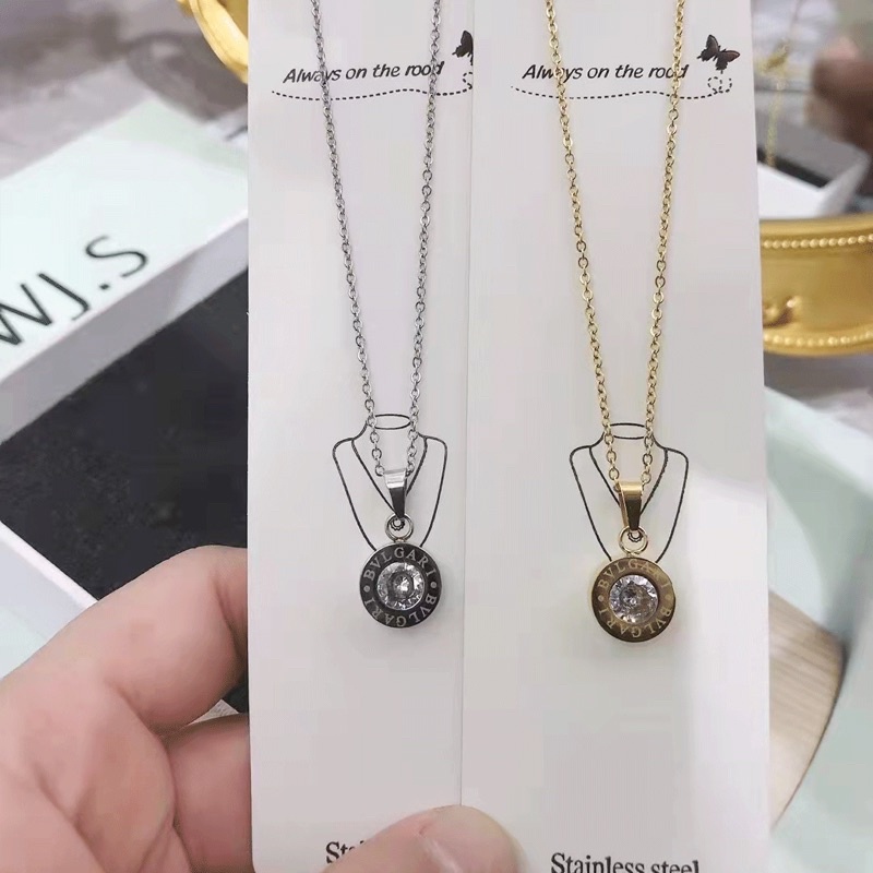 Kalung bvl zircon titanium korea anti karat