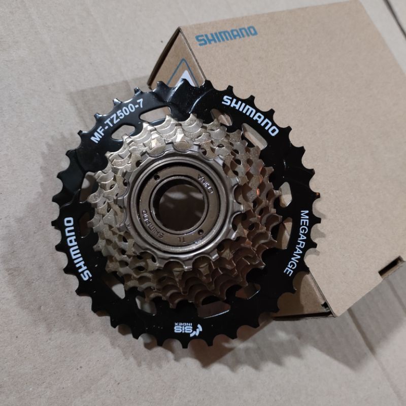 Sprocket Freewheel 7 Speed Shimano Megarange Tz500 Drat Ulir 14 - 34T