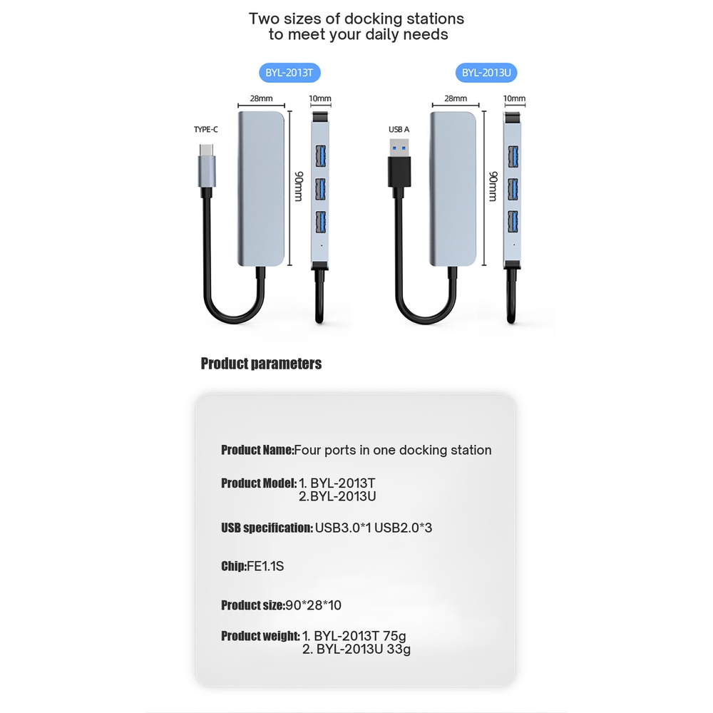 Hub Adapter Mini 4 Port USB 3.0 Kecepatan Tinggi Untuk Laptop / Notebook / PC / Macbook U-Disk