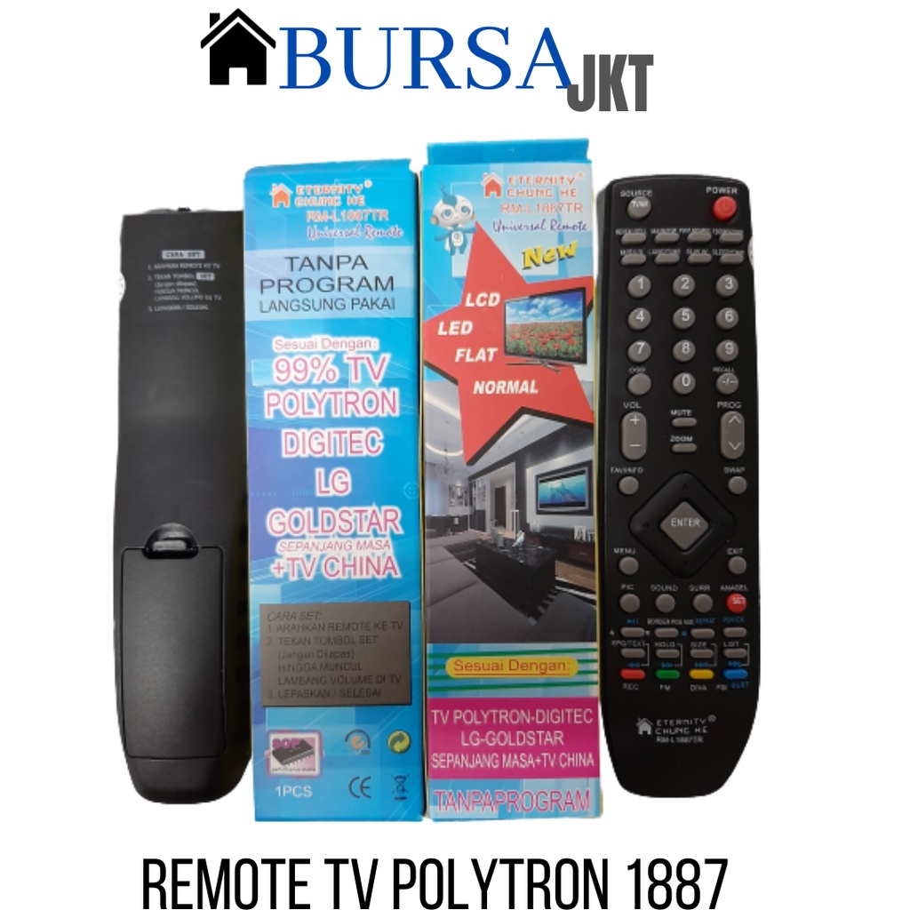 REMOTE TV POLYTRON DIGITEC TABUNG POLYTRON LCD LED MULTI FUNGSI 1887TR