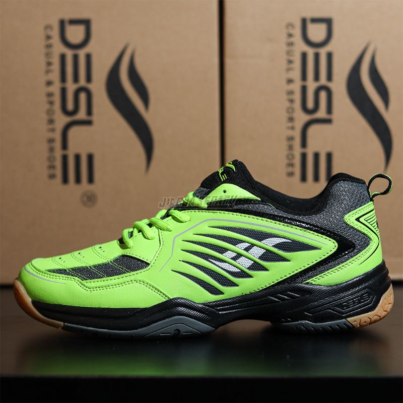 Desle Sepatu Badminton Bulu Tangkis Anders Antonsen - Citrun/Abu Tua