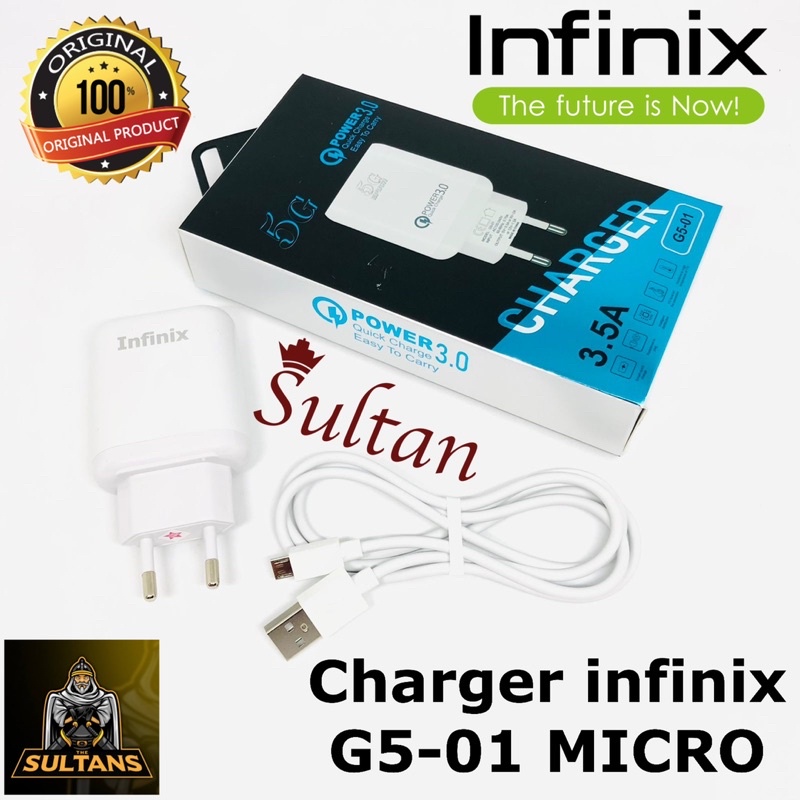 PROMO CHARGER ORI INFINIX G501 XCU32 MICRO USB FOR HOT SERIES 5G POWER UP