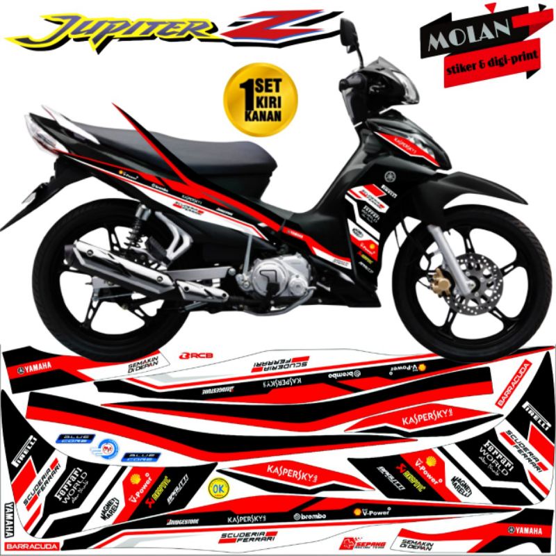 Decal Sticker Striping Variasi Jupiter Z Robot 2010-2013 Motif MOTO GP /Jupiter Z 2010 /Jupiter Z 20