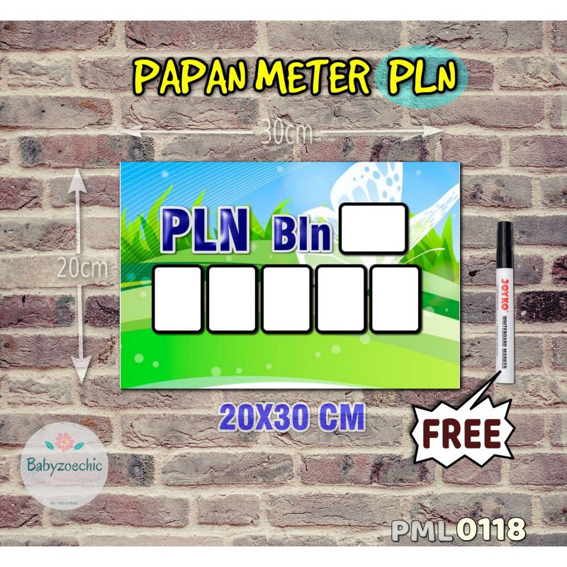 

Zoe Papan Meter Listrik PLN PAM motif Unik - Floral 18