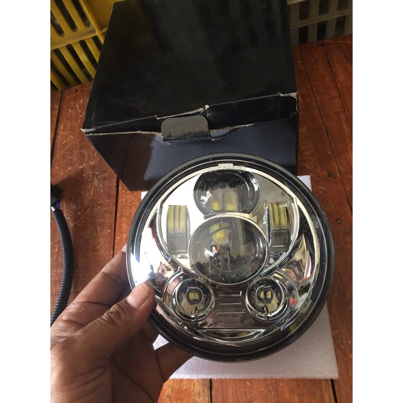 daymaker cb100 lampu classic 5,75 inch lampu motor custom super terang glowing