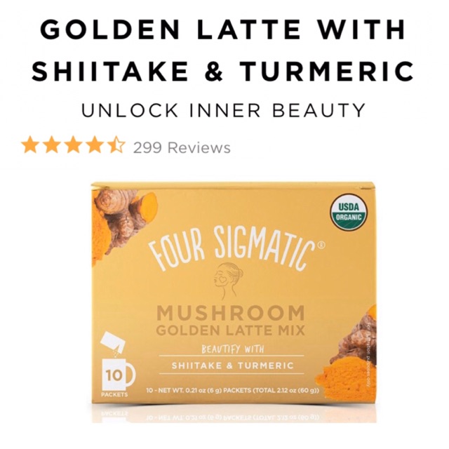 

Four Sigmatic Golden Latte with Shiitake & Turmeric Mushroom Drink