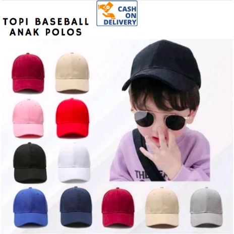 topi baseball anak   balita polos untuk anak usia 1 8 tahun laki perempuan
