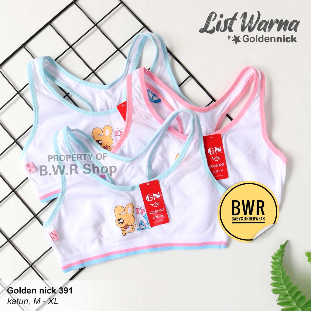 Miniset Golden Nick 391 List Warna / Miniset Pakaian Dalam Anak Remaja 391 | Bwr