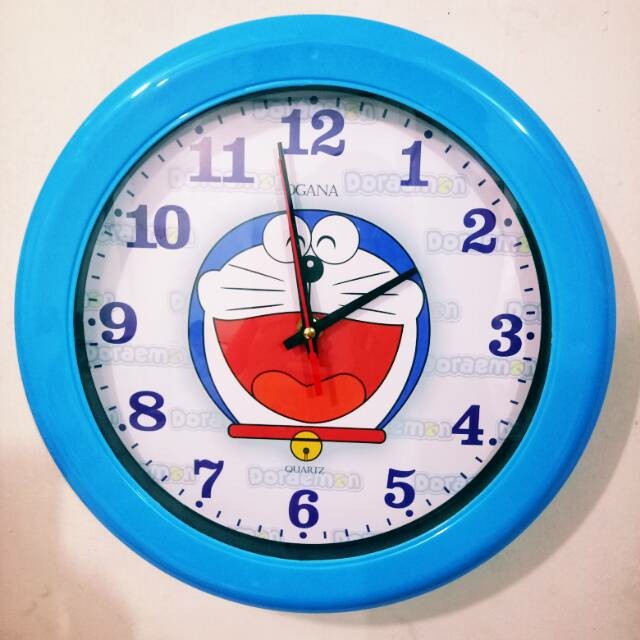 GRATIS BUBBLE WRAP + DUS - Jam Dinding Doraemon / Dora 703 / Wall Clock [750 GRAM]