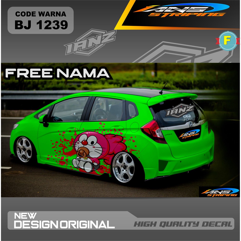 STICKER MOBIL HONDA JAZZ / VARIASI STIKER MOBIL BRO AGYA AYLA / STIKER DECAL MOBIL