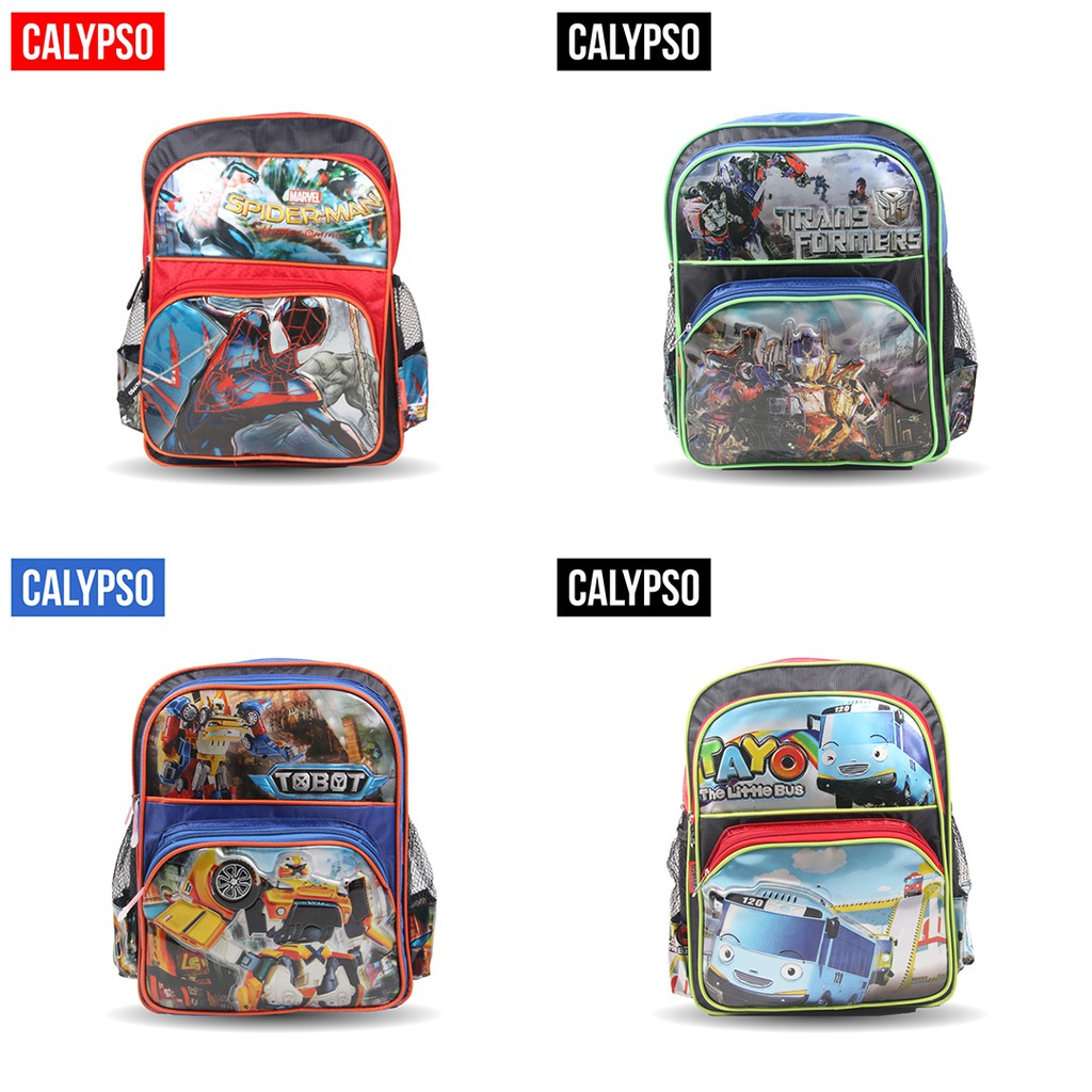 [KLIKTAS] Tas Ransel Anak Laki Gambar TK Paud Calypso 3708 - Tas sekolah / Backpack anak karakter Transformer