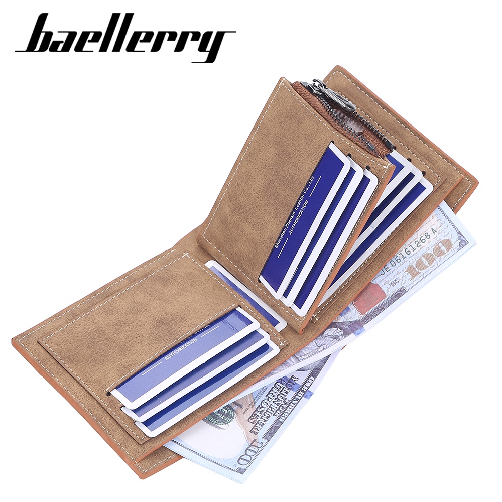 BAELLERRY D9176 Dompet Pria Bahan Kulit PU Leather Premium WATCHKITE WKOS