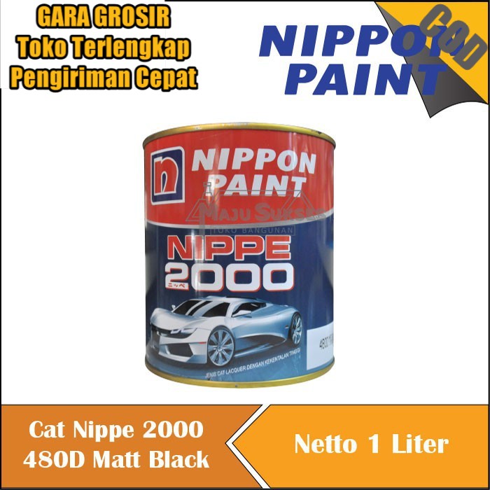 

Cat matt black / white doff Nippe 2000 Nippon Paint hitam / puti