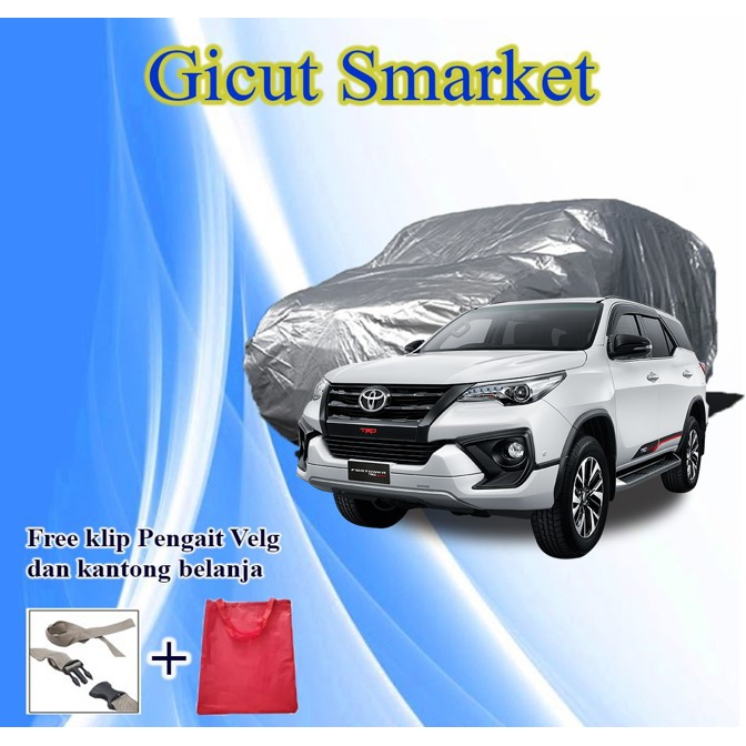 selimut sarung cover body mobil toyota fortuner free pengikat ban