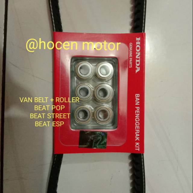VAN BELT SET + ROLLER BEAT POP BEAT ESP 23100- K44- BAO ASLI HONDA GENUINE PART
