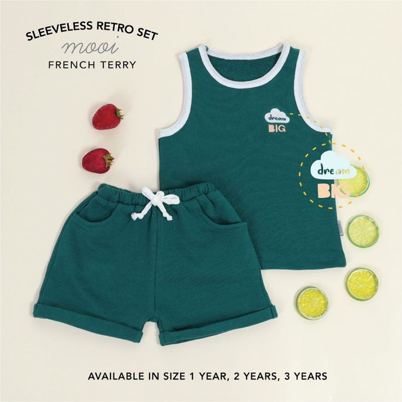 Mooi Sleveeless Retro Set / Kaos Set Anak