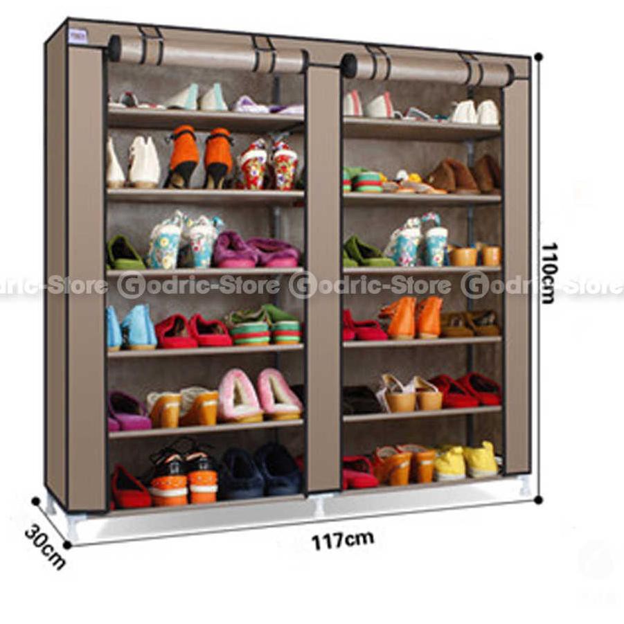 New Q 22 Rak Sepatu Double 7 Layer 6 Susun Lemari Sepatu Shoes Rack 118 X 30 X 110 Cm Shopee Indonesia