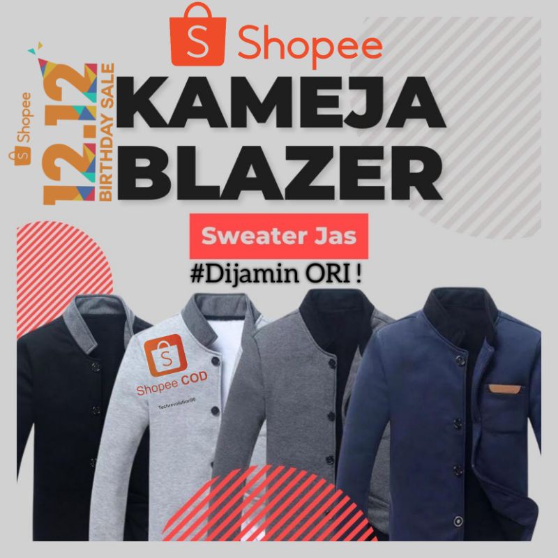 Kemeja Blazer Pria/ Sweater  Super soft  Jas keren Jumbo Original Durable DRB