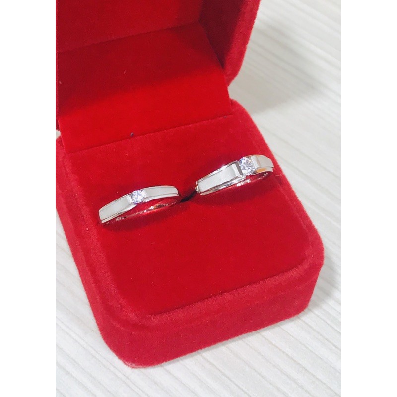 CINCIN PASANGAN PERMTA SILVER925/ LAPIS EMAS PUTIH ASLI /CPP067